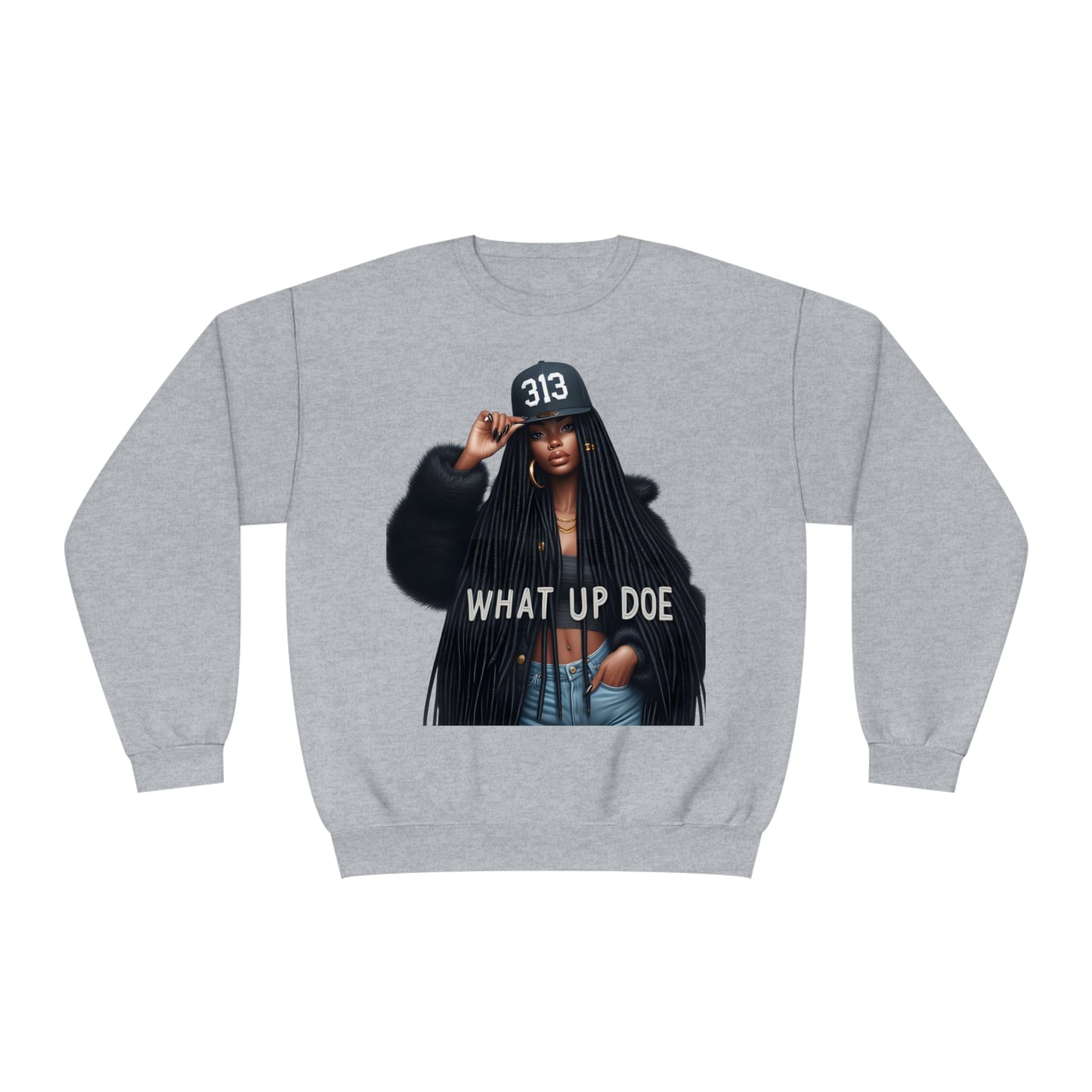 313 What Up Doe Unisex NuBlend® Crewneck Sweatshirt