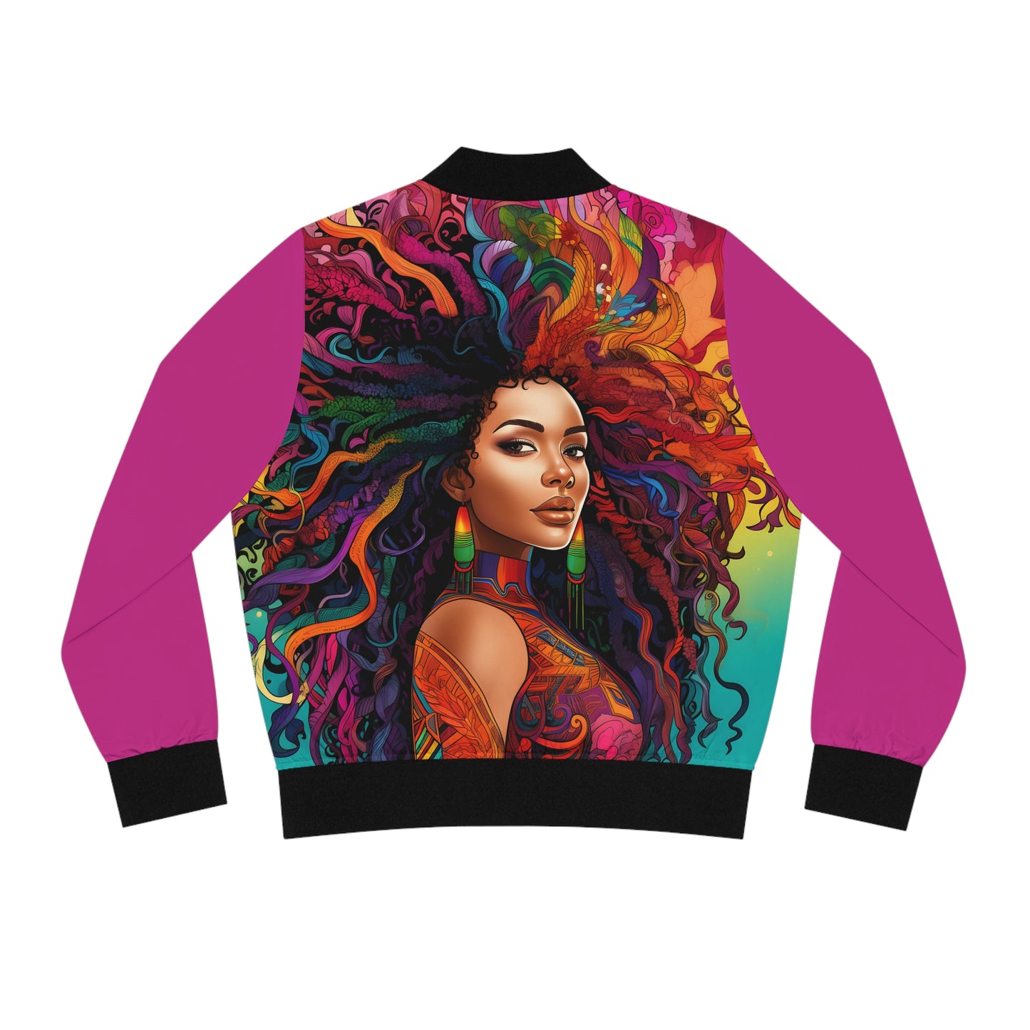 Pink BGM Women's Bomber Jacket (AOP)