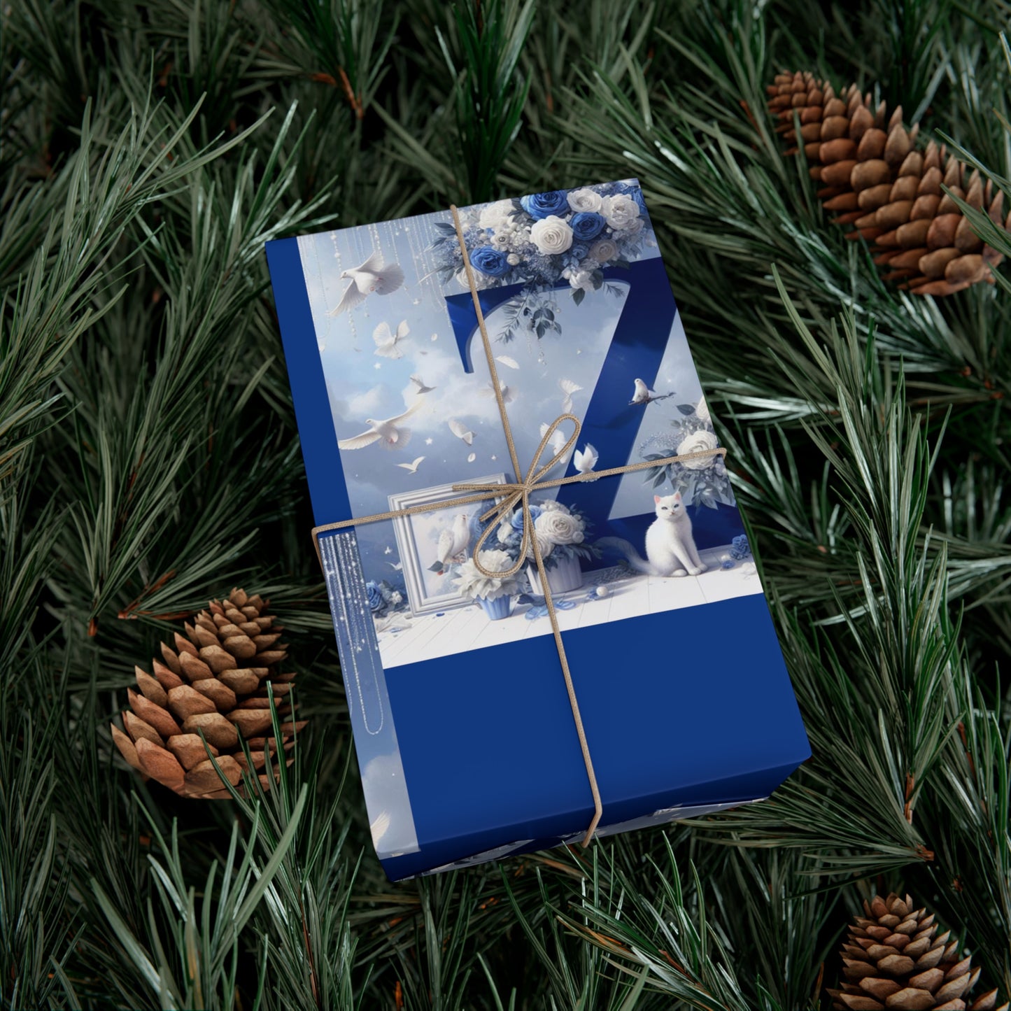 Blue Z Gift Wrap Papers