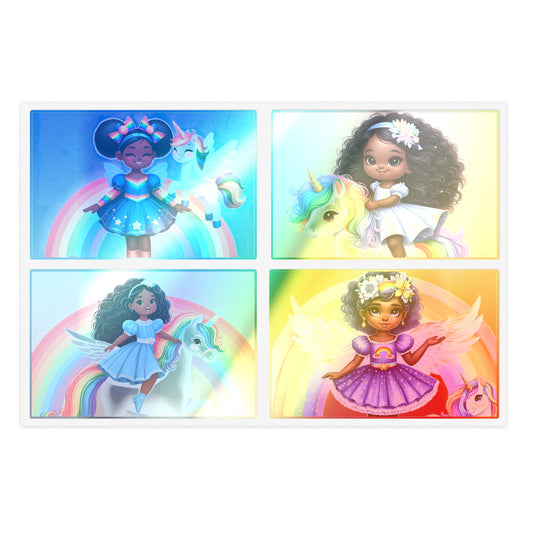 Rainbow Girl Sticker Sheet Bundle, 10pcs