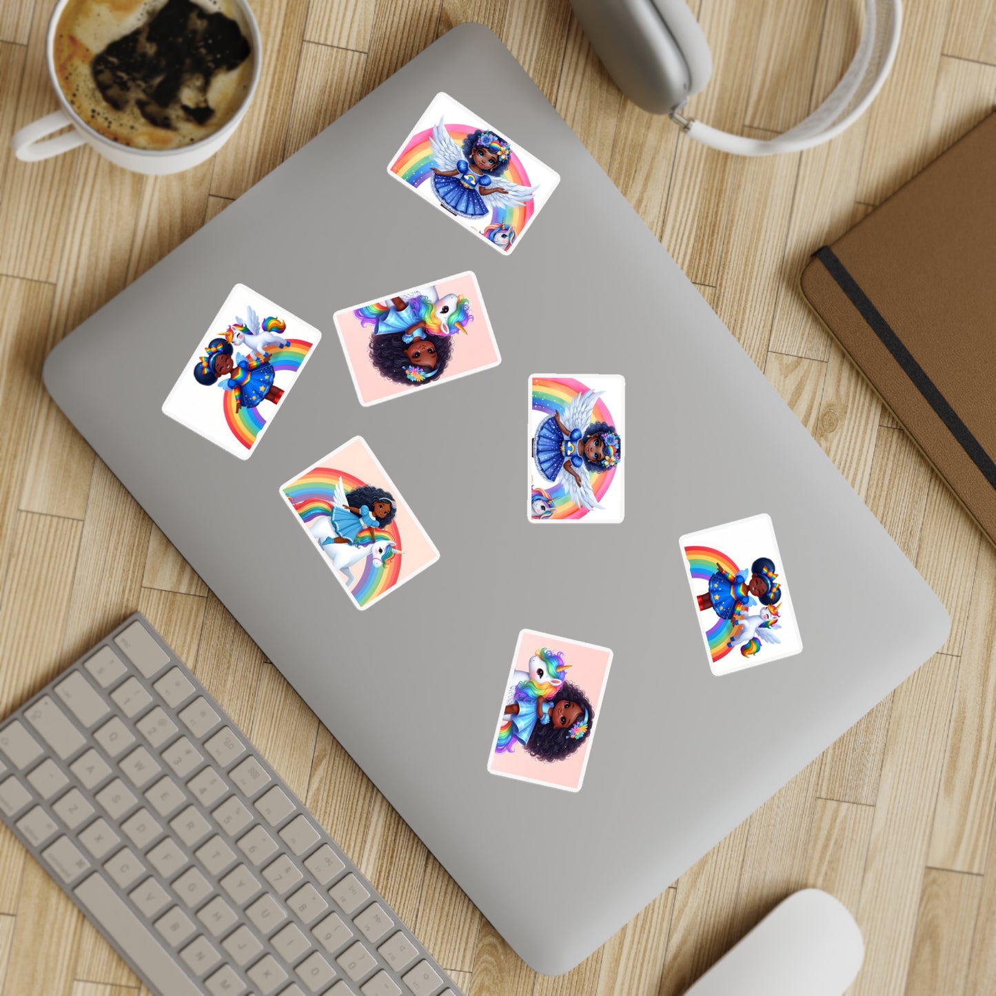 Rainbow Girl Sticker Sheet Bundle, 10pcs