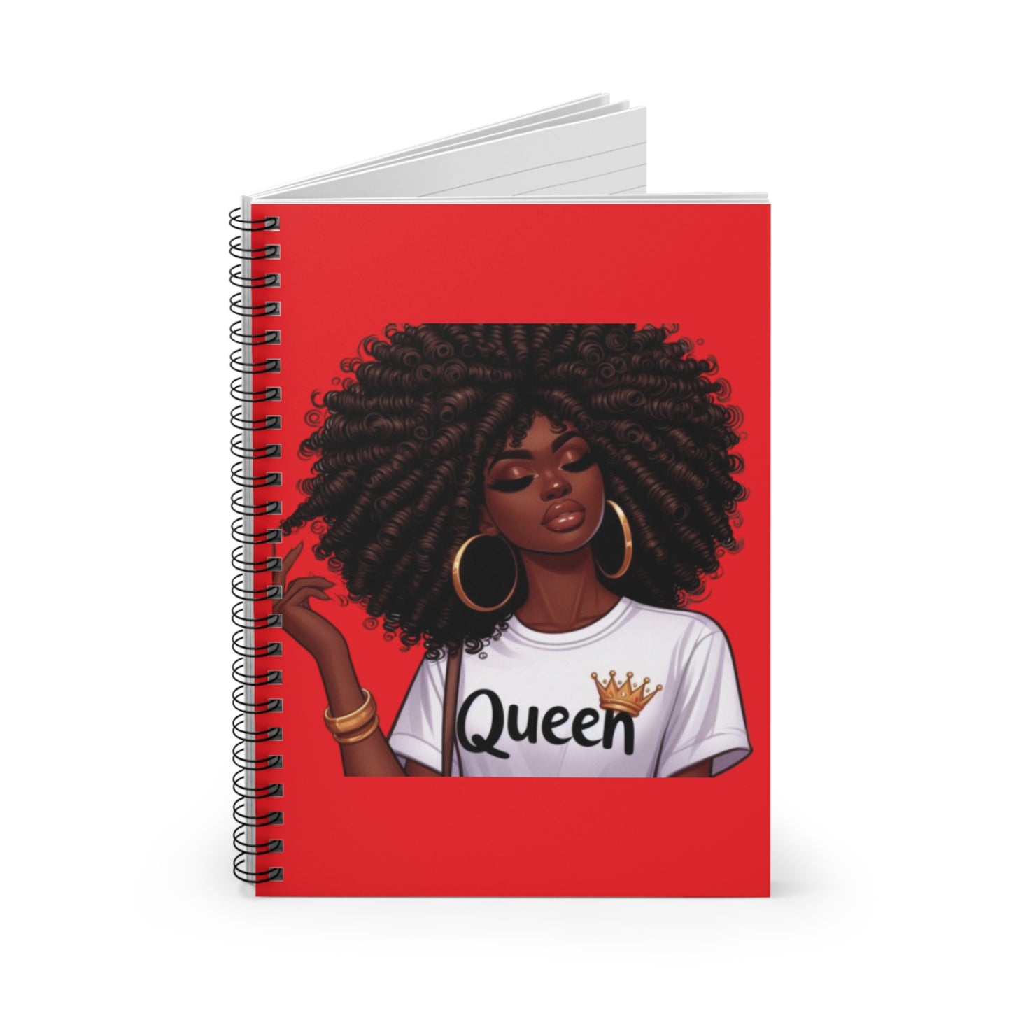 Red Queen Spiral Notebook - Ruled Line