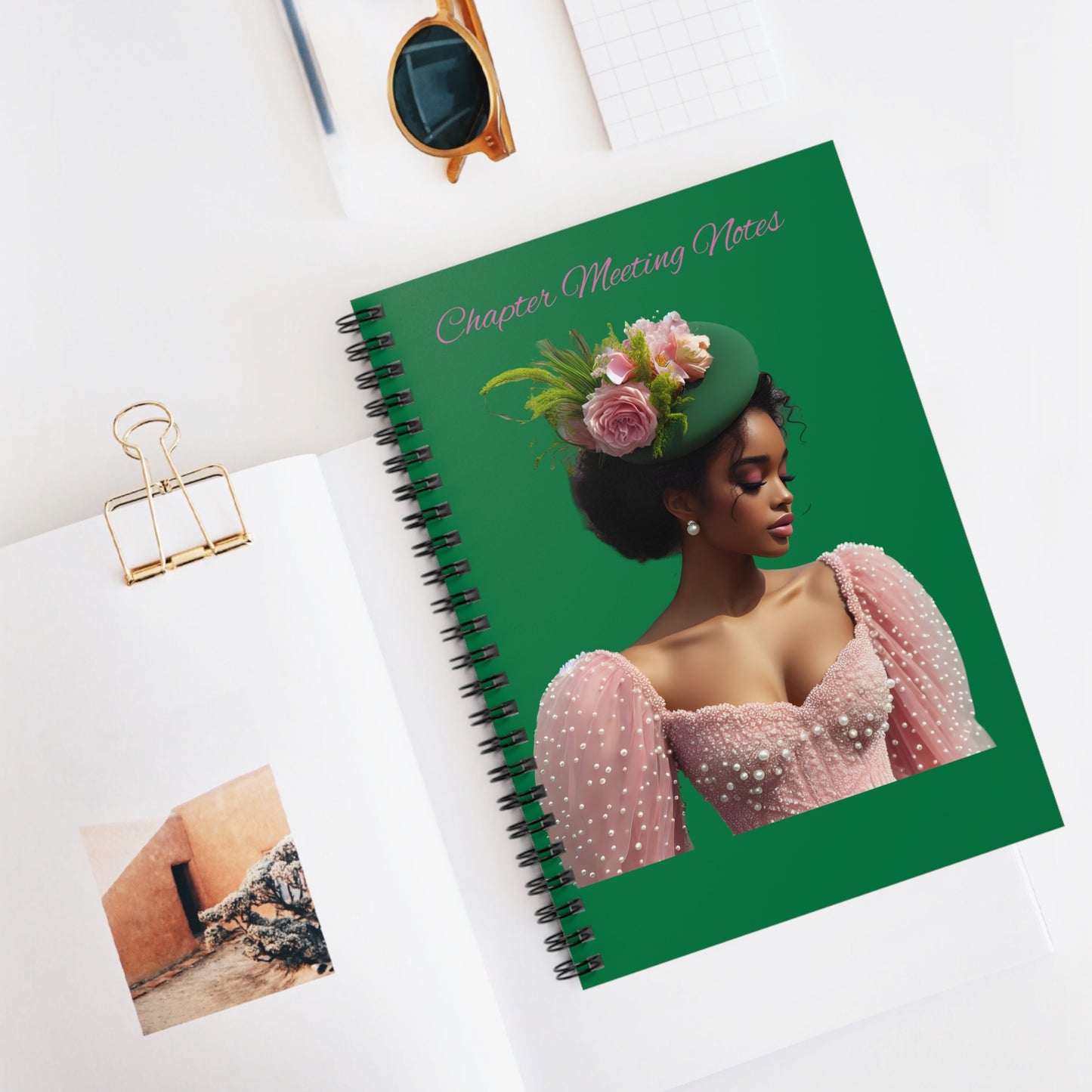 Pretty Meeting Notes Spiral Notebook - Ruled Line