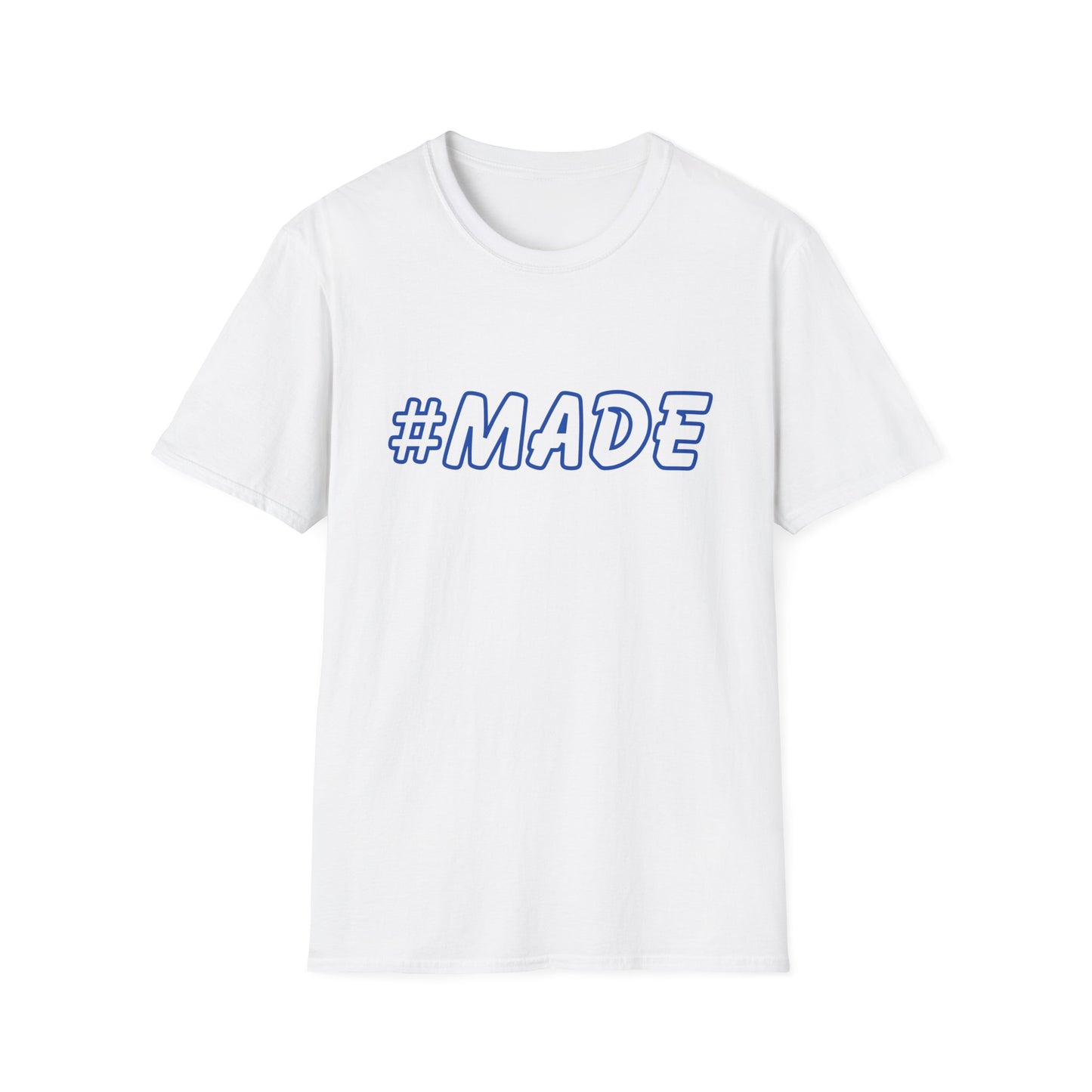 #MADE Blue Outline Unisex Softstyle T-Shirt