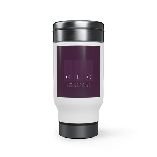 Logo Stainless Steel Travel Mug with Handle, 14oz