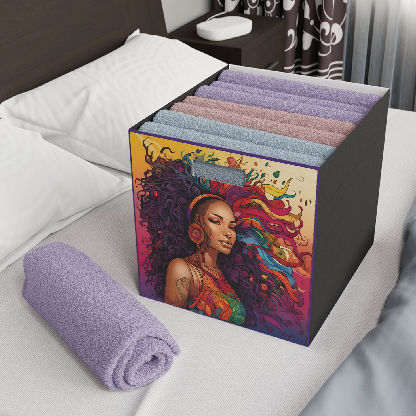 BGM Purple Felt Storage Box