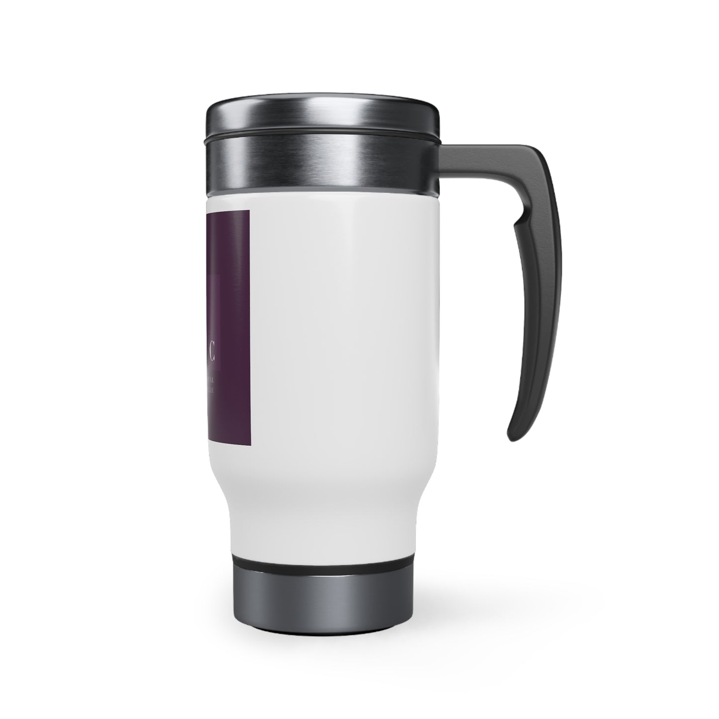 Logo Stainless Steel Travel Mug with Handle, 14oz