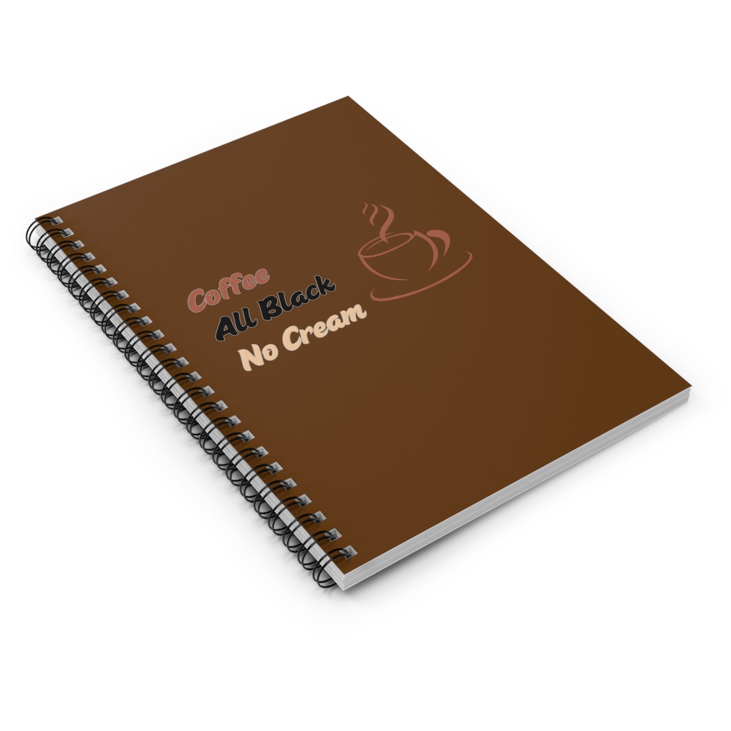 Black Coffee Spiral Notebook - Ruled Line