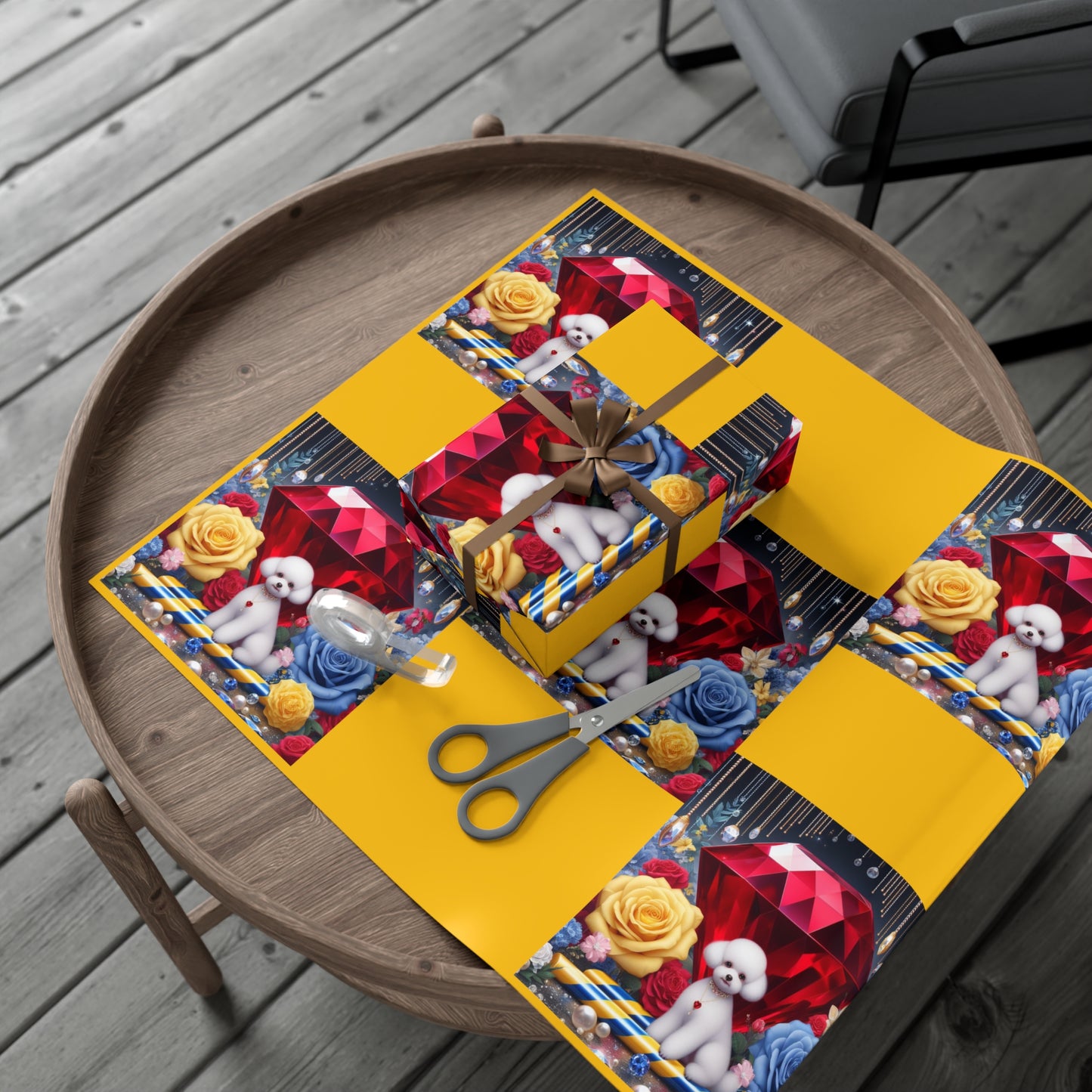Pretty Poodle Gift Wrap Papers