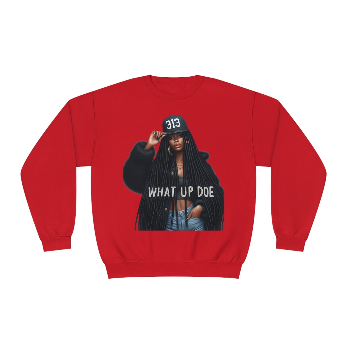 313 What Up Doe Unisex NuBlend® Crewneck Sweatshirt