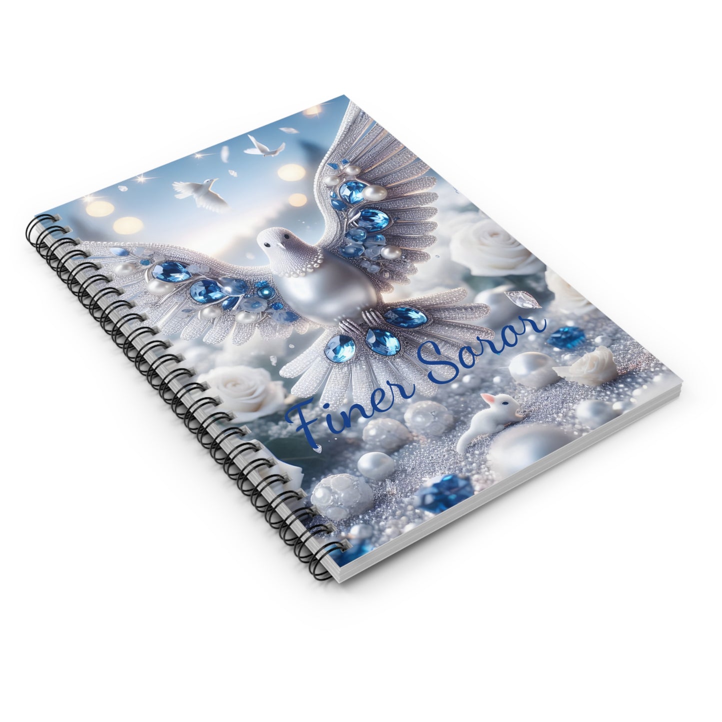 Pearl Dove Spiral Notebook - Ruled Line