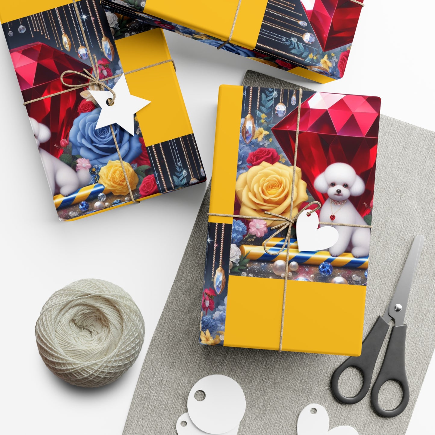 Pretty Poodle Gift Wrap Papers