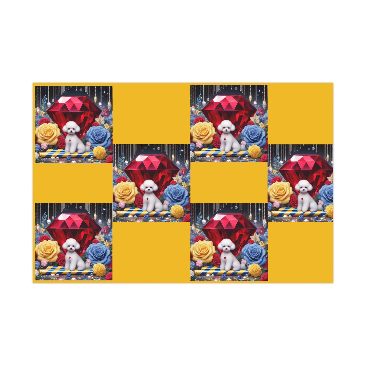 Pretty Poodle Gift Wrap Papers