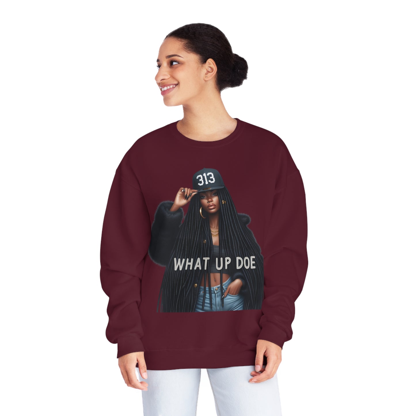 313 What Up Doe Unisex NuBlend® Crewneck Sweatshirt