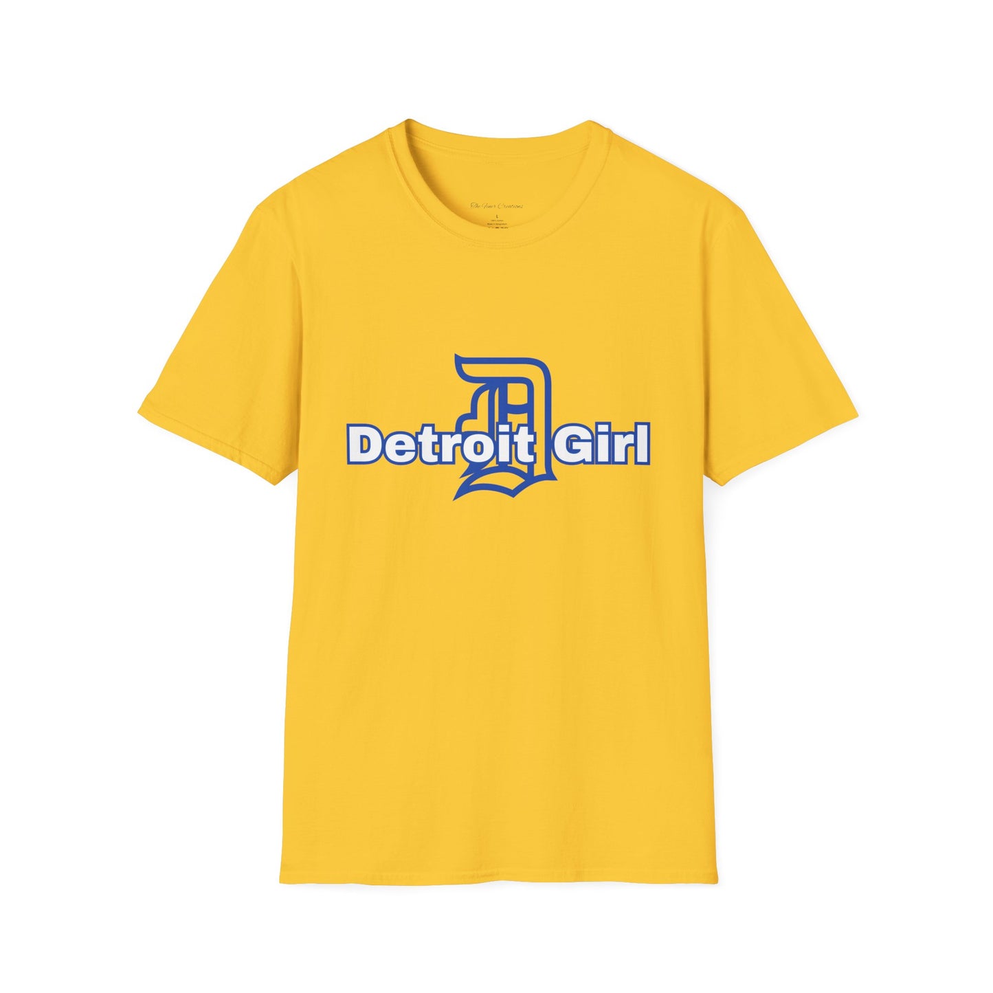 Detroit Girl Unisex Softstyle T-Shirt | Casual Fashion for Detroit Lovers, Gift for Birthdays, Holidays, and Celebrations