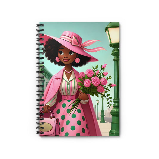 Pretty Lady Spiral Notebook - Ruled Line