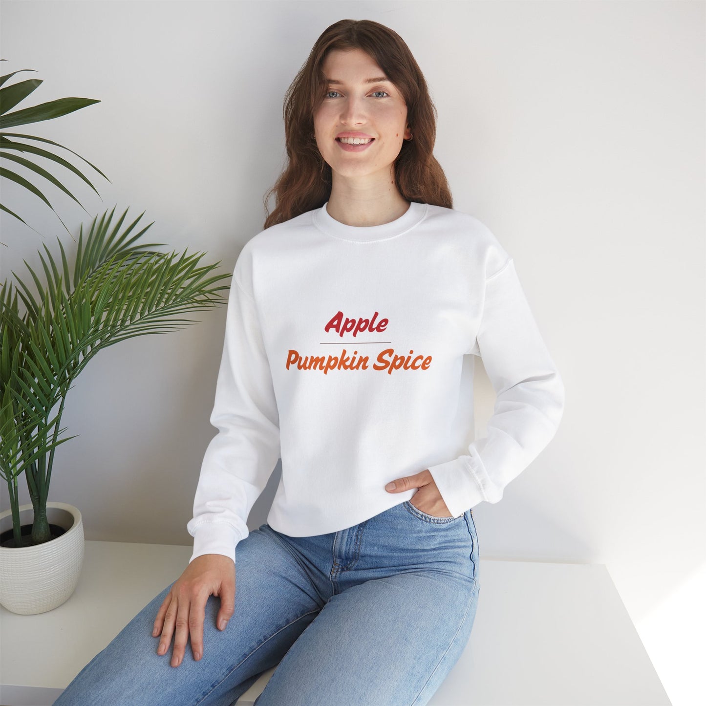 Apple over Pumpkin Spice Unisex Heavy Blend™ Crewneck Sweatshirt