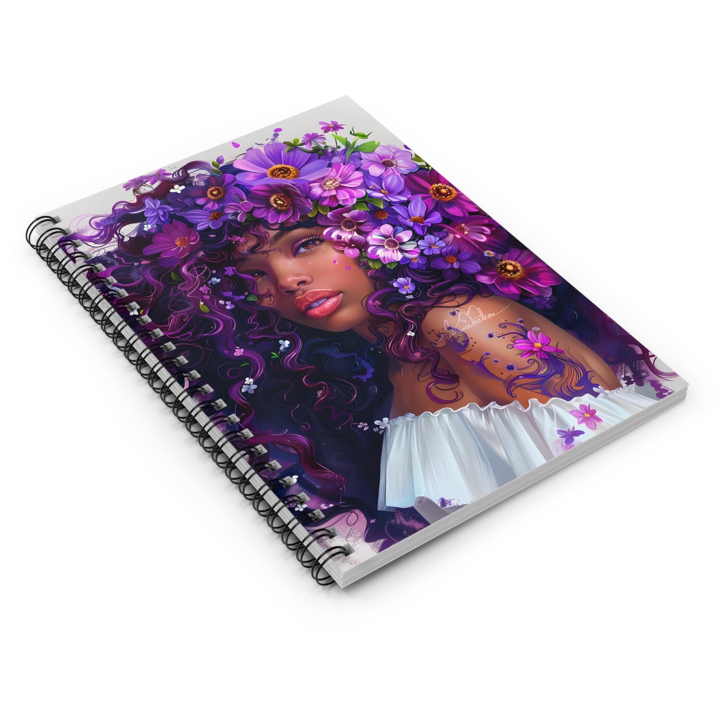 Purple Beauty Spiral Notebook - Ruled Line