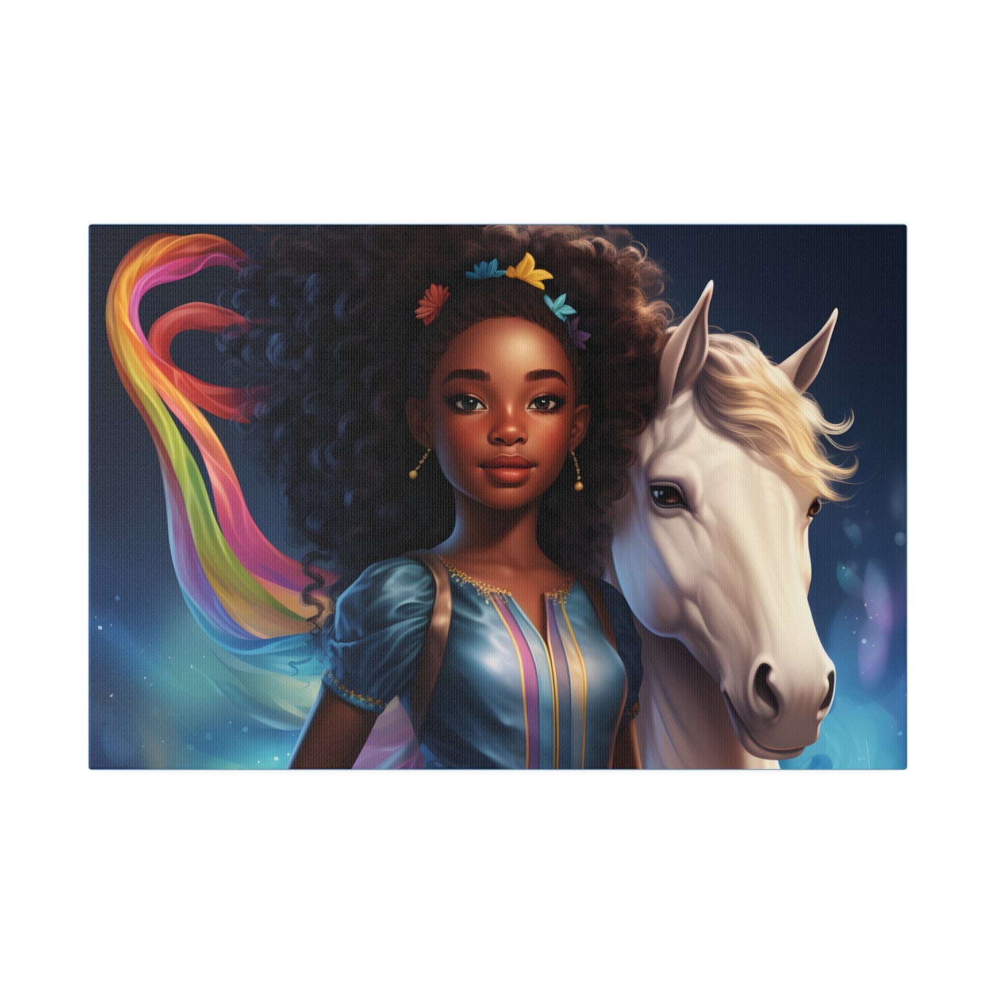 Rainbow Girl Matte Canvas, Stretched, 0.75"
