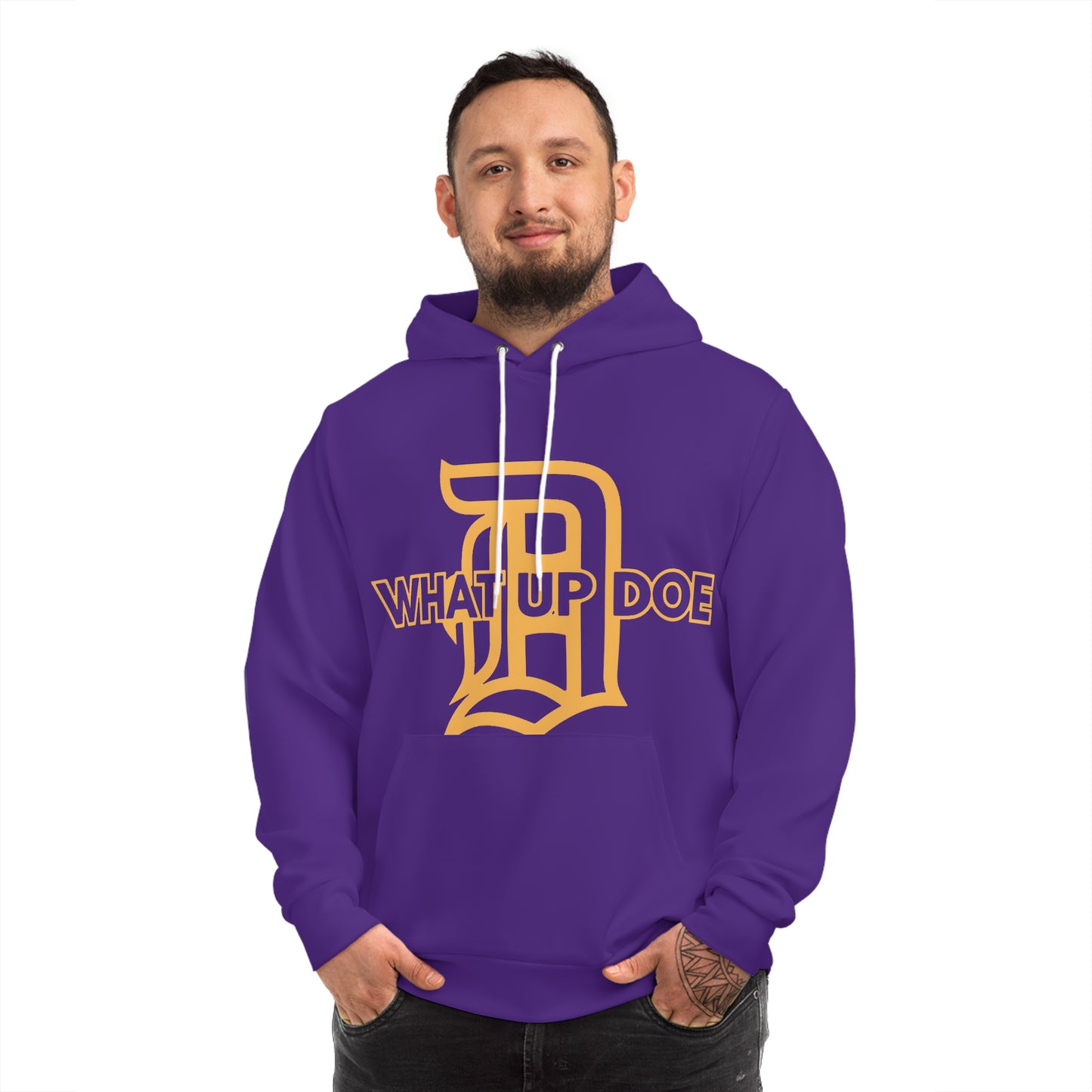 Gold What Up Doe Fashion Hoodie (AOP)