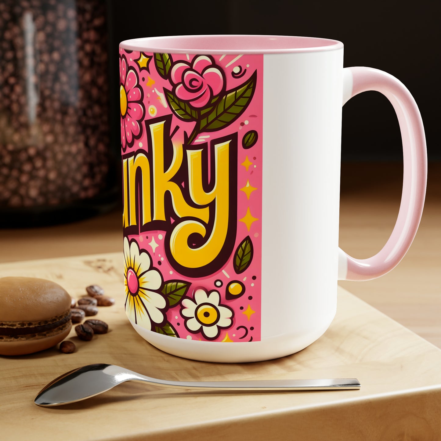 Spunky Two-Tone Coffee Mugs, 15oz