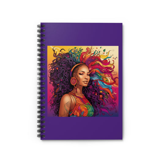 BGM Purple Hair Spiral Notebook - Ruled Line