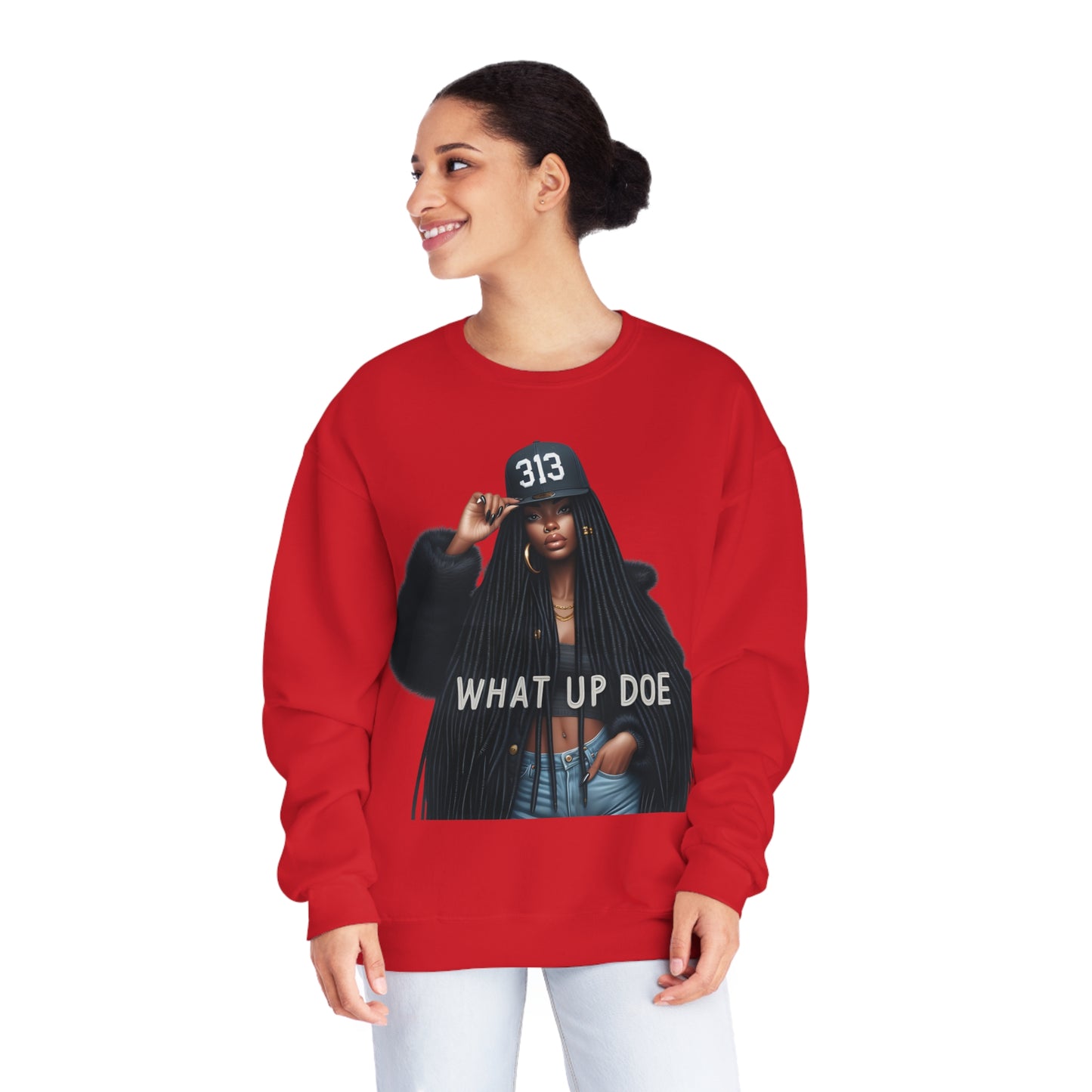 313 What Up Doe Unisex NuBlend® Crewneck Sweatshirt