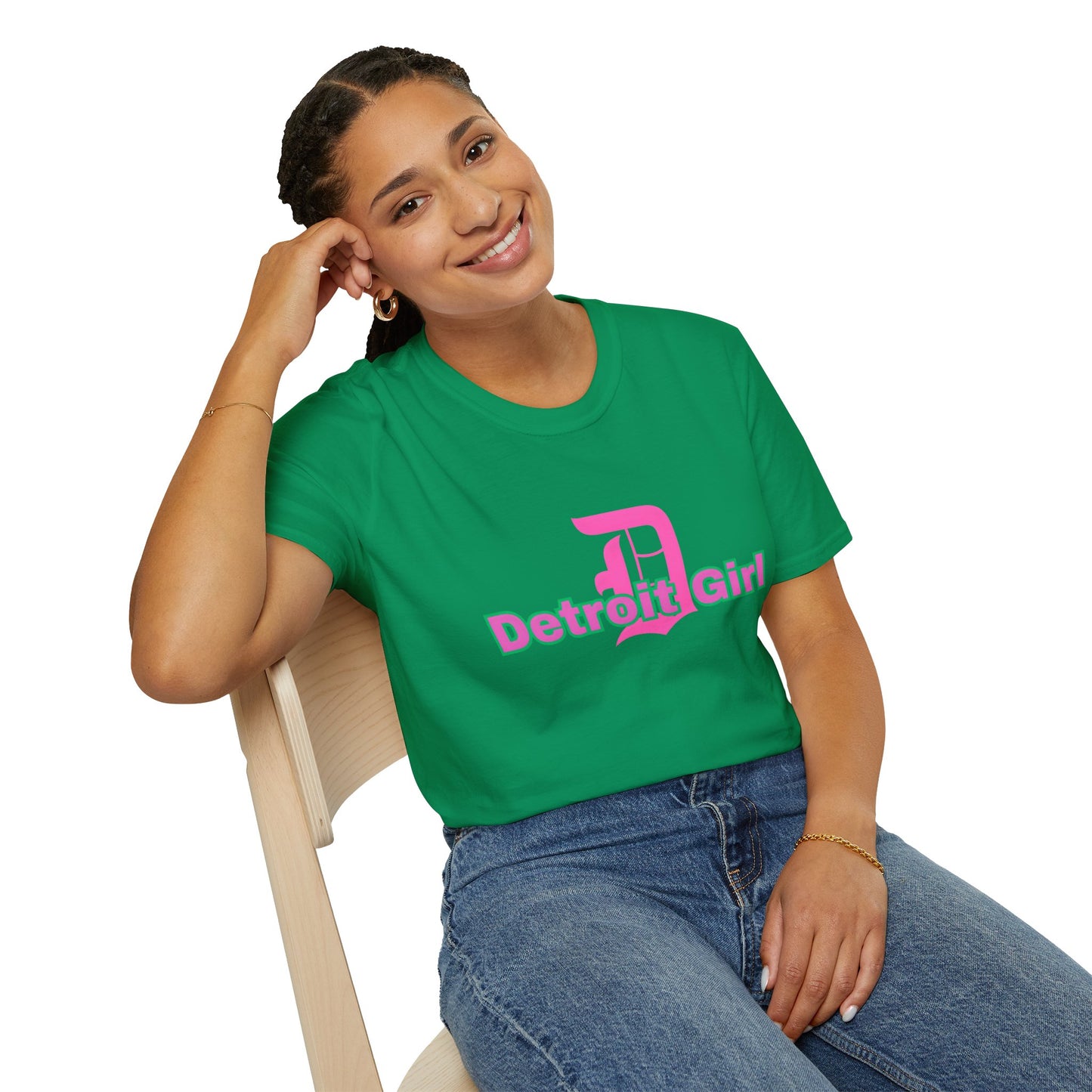 Detroit Girl Unisex Softstyle T-Shirt | Casual Fashion for Detroit Lovers, Gift for Birthdays, Holidays, and Celebrations