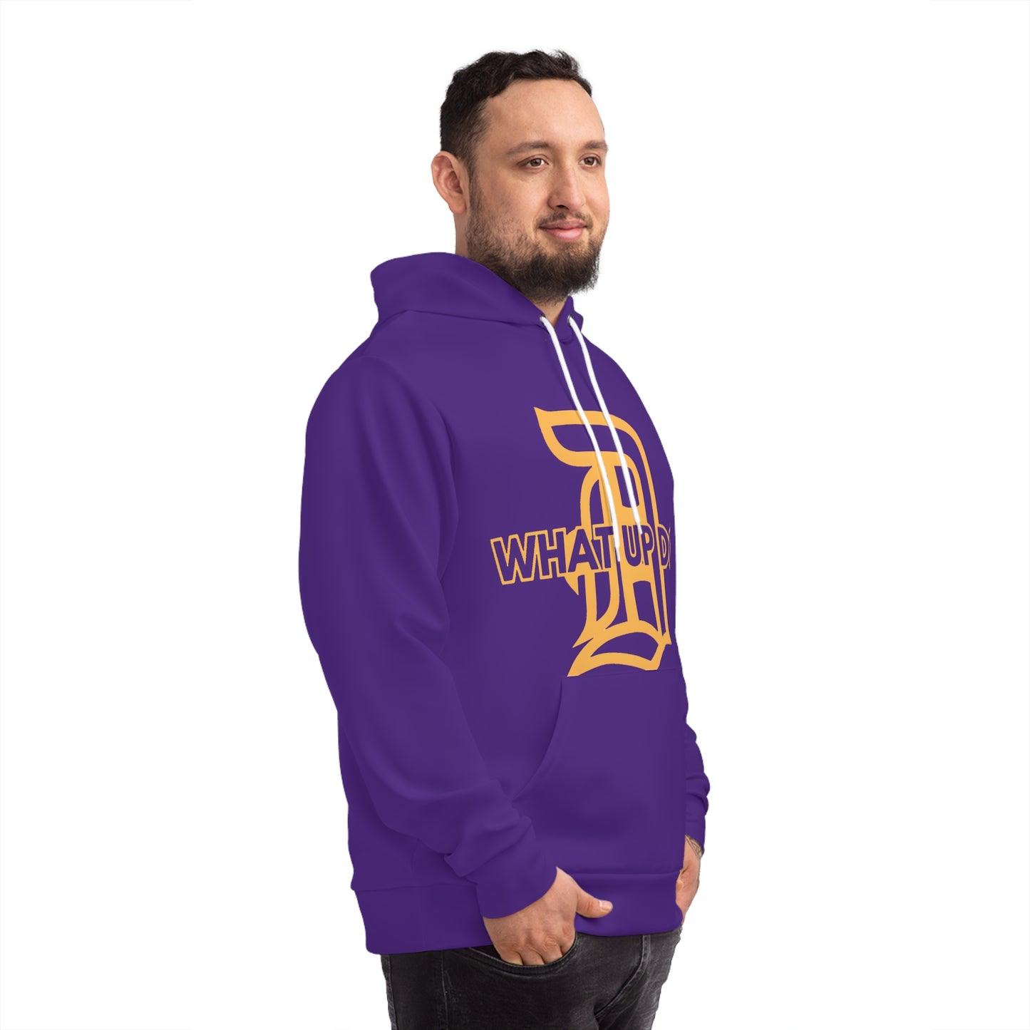 Gold What Up Doe Fashion Hoodie (AOP)