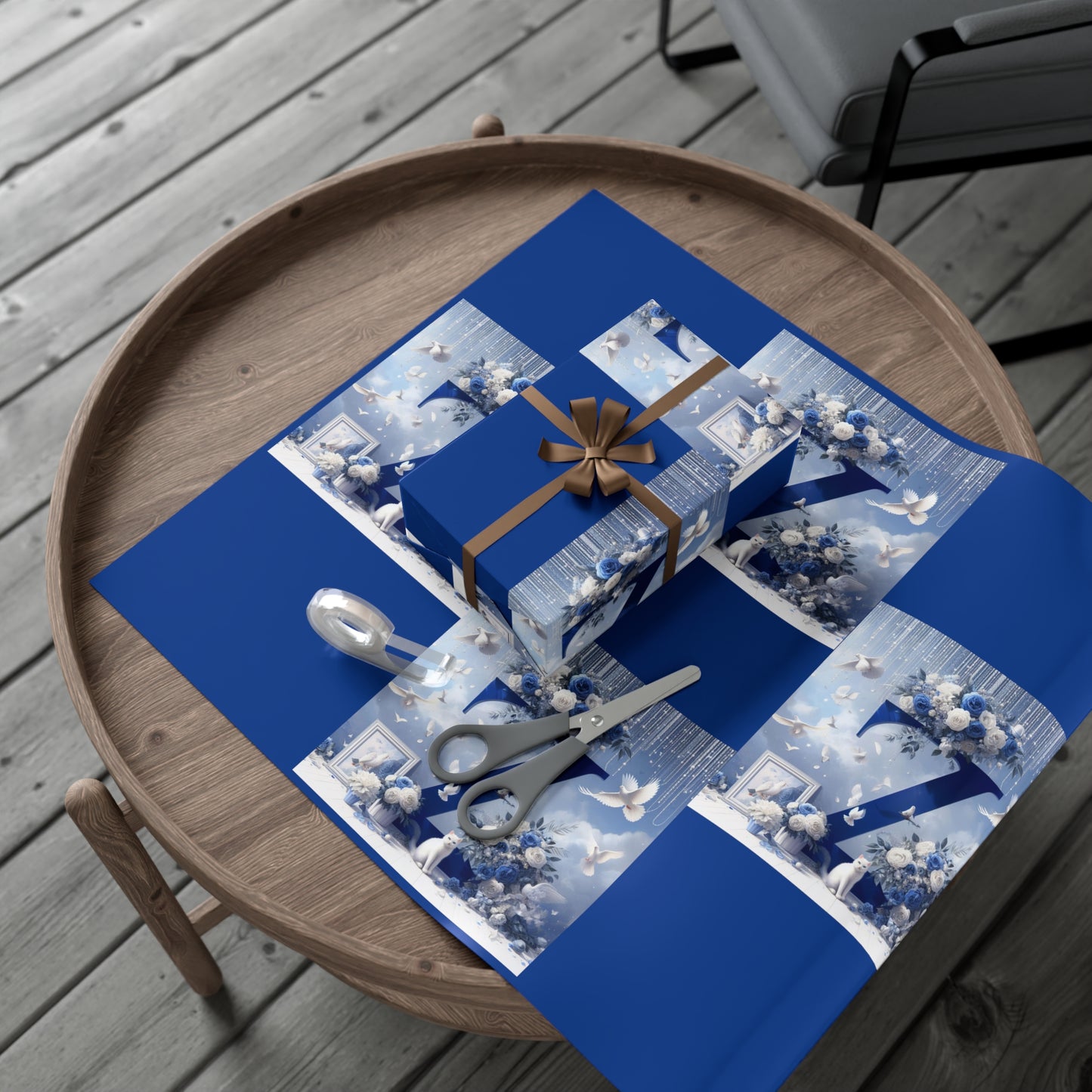 Blue Z Gift Wrap Papers