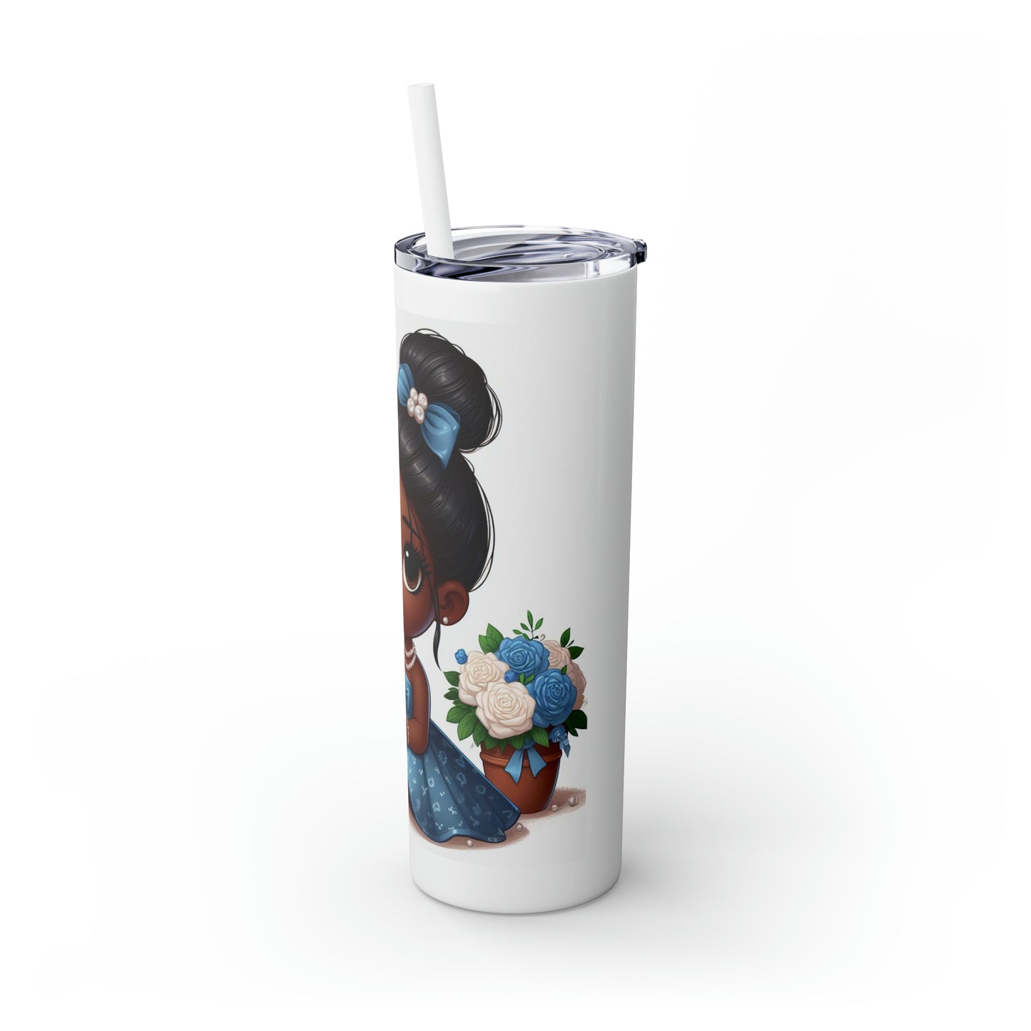 Finer Skinny Tumbler with Straw, 20oz