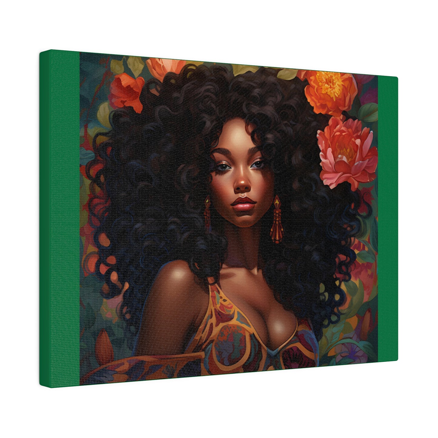 Beautiful Green Matte Canvas, Stretched, 0.75"