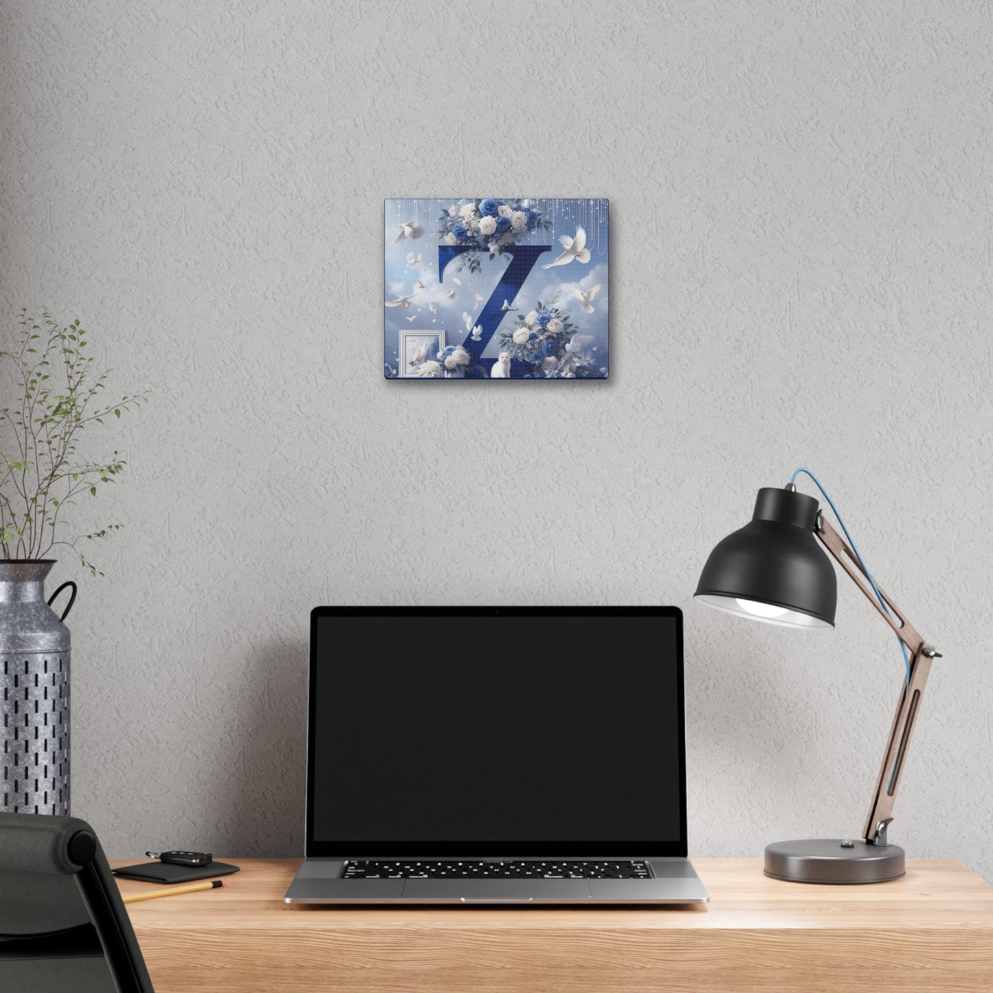 Blue Z Polyester Canvas