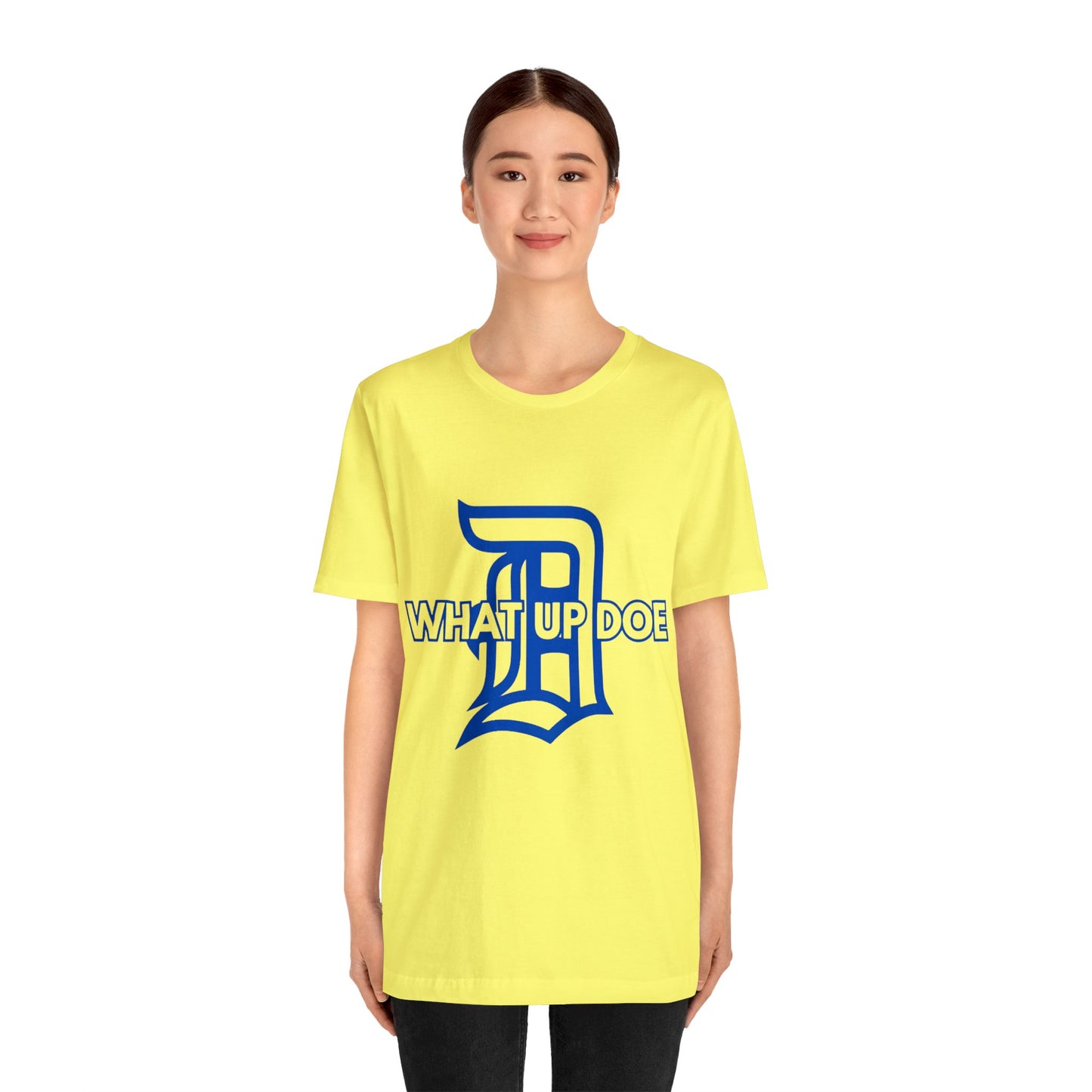 Royal Blue What Up Doe Unisex Jersey Short Sleeve Tee