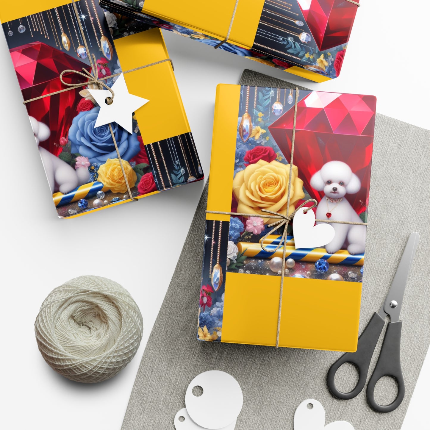 Pretty Poodle Gift Wrap Papers
