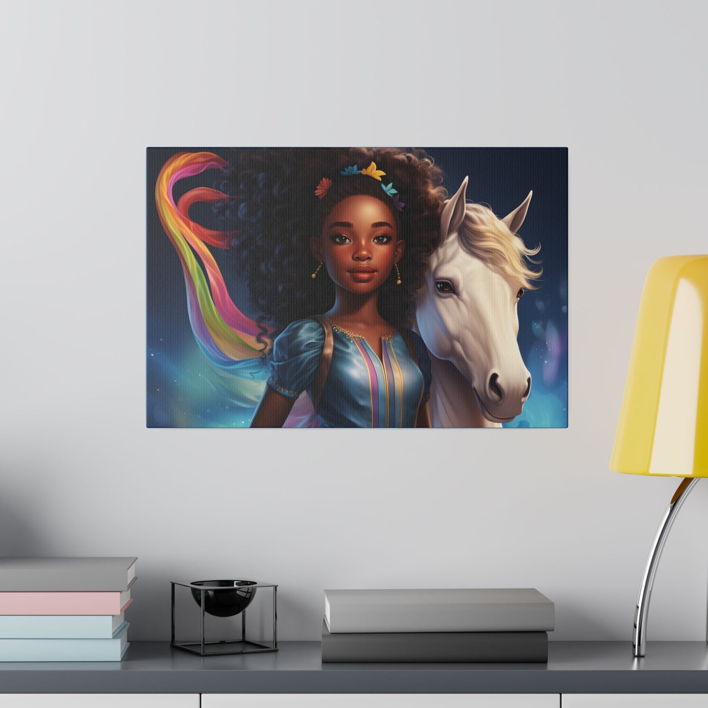 Rainbow Girl Matte Canvas, Stretched, 0.75"