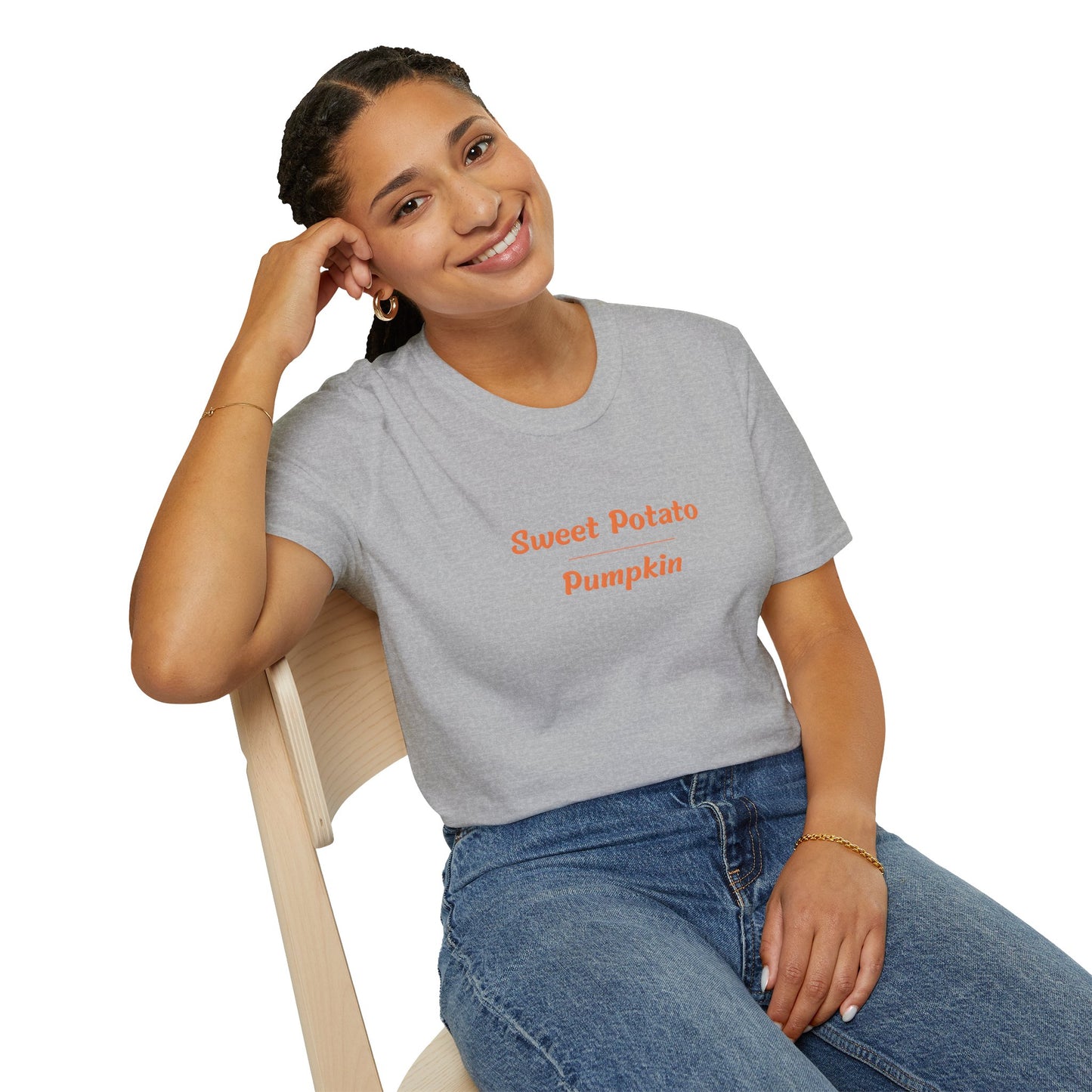 Sweet Potato over Pumpkin Unisex Softstyle T-Shirt