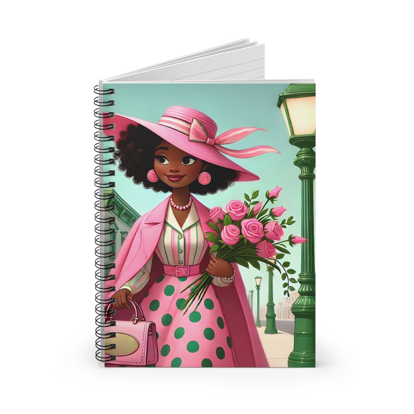 Pretty Lady Spiral Notebook - Ruled Line