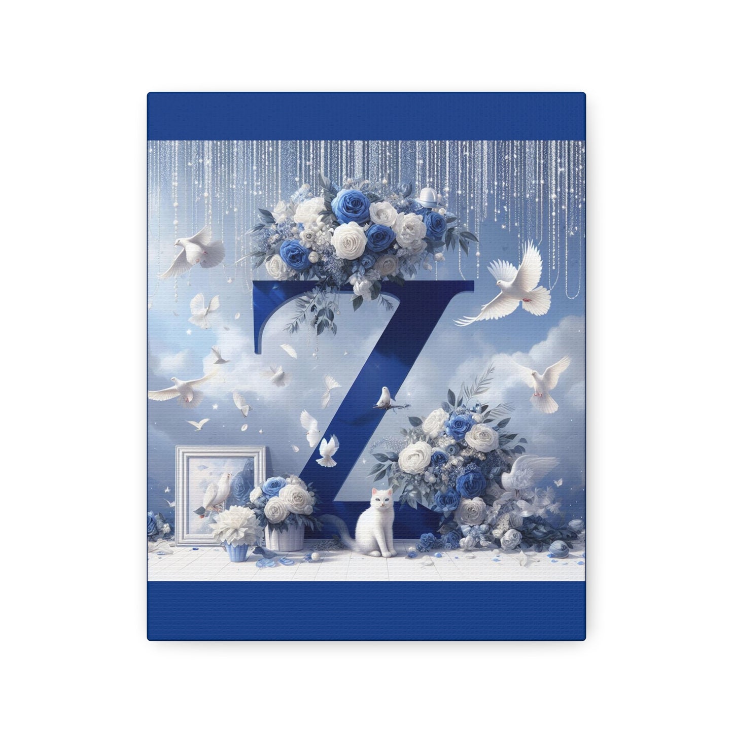 Blue Z Polyester Canvas