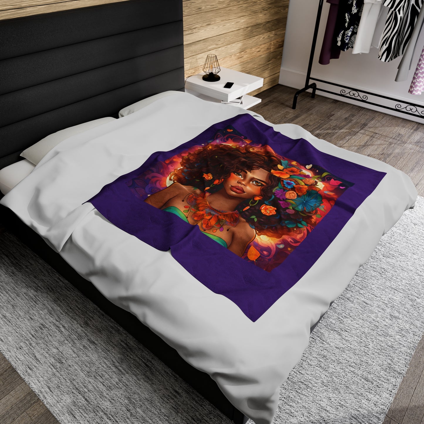 BGM Purple Velveteen Plush Blanket