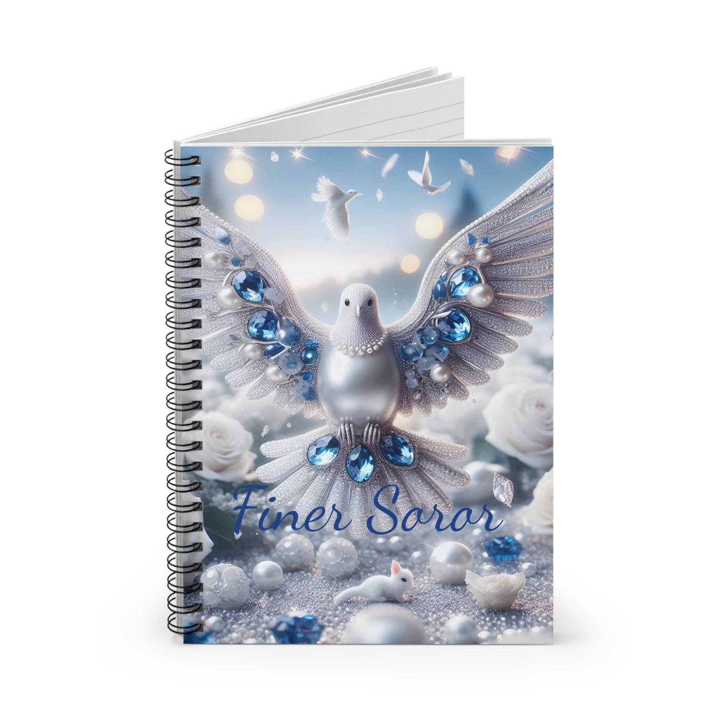 Pearl Dove Spiral Notebook - Ruled Line
