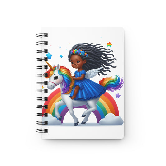 Rainbow Girl with Locs Spiral Bound Journal