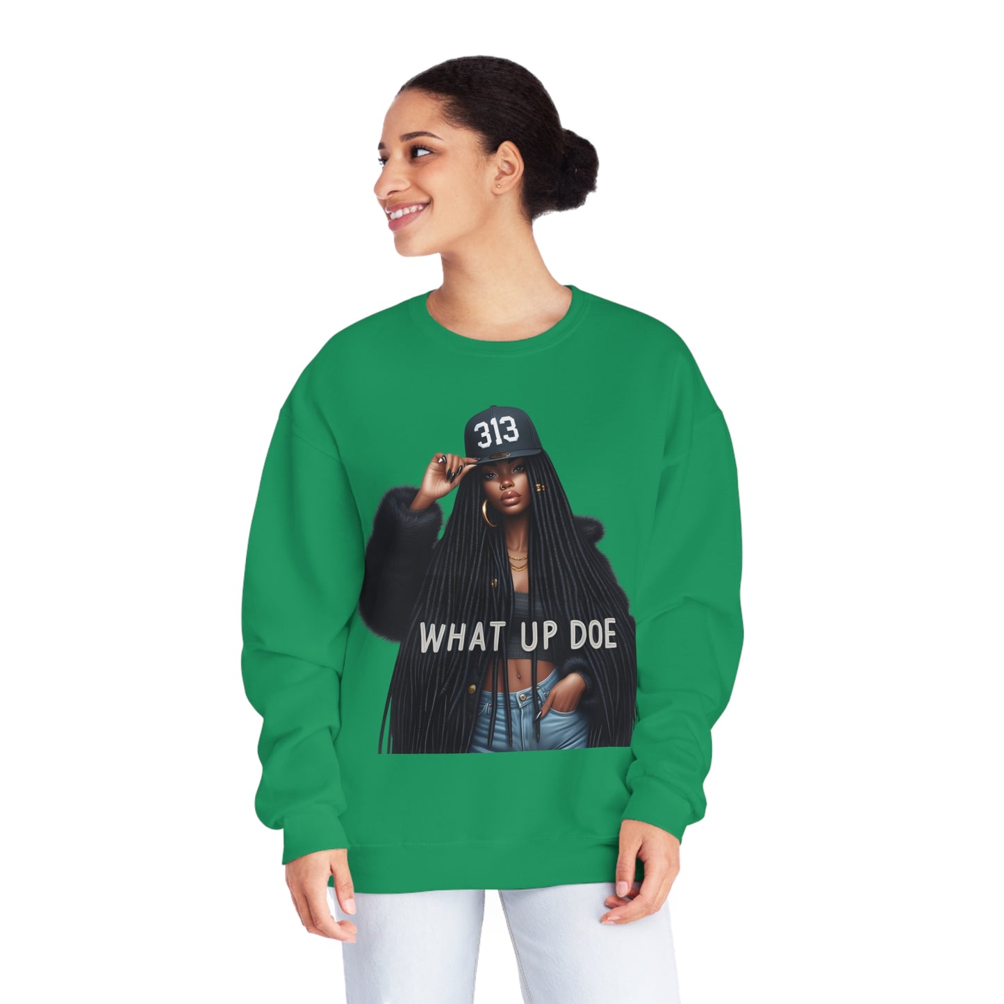 313 What Up Doe Unisex NuBlend® Crewneck Sweatshirt