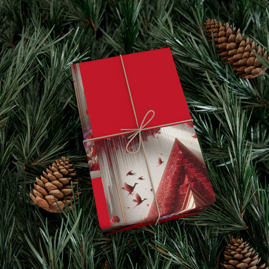 Red Pyramid Gift Wrap Papers