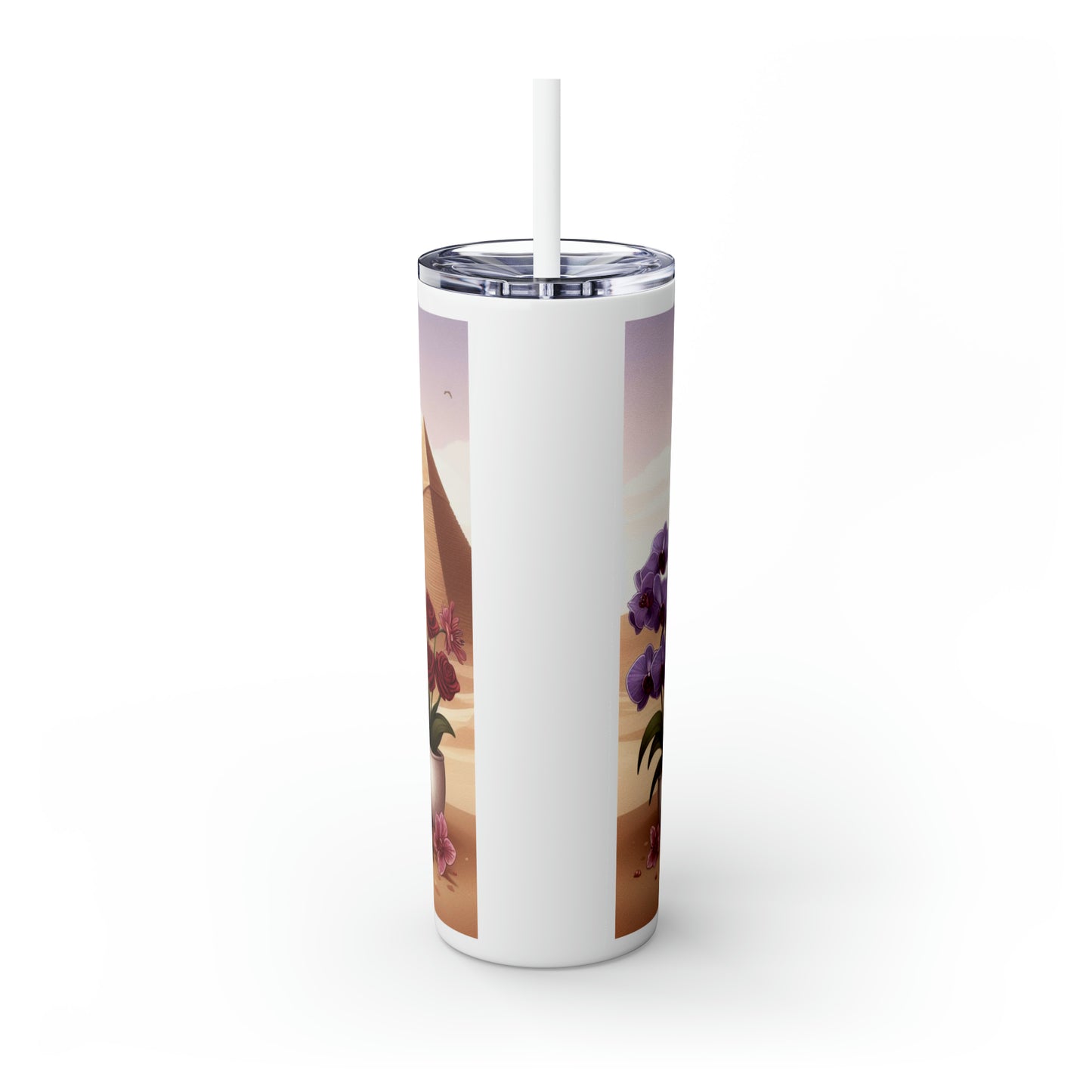 Diva Skinny Tumbler with Straw, 20oz