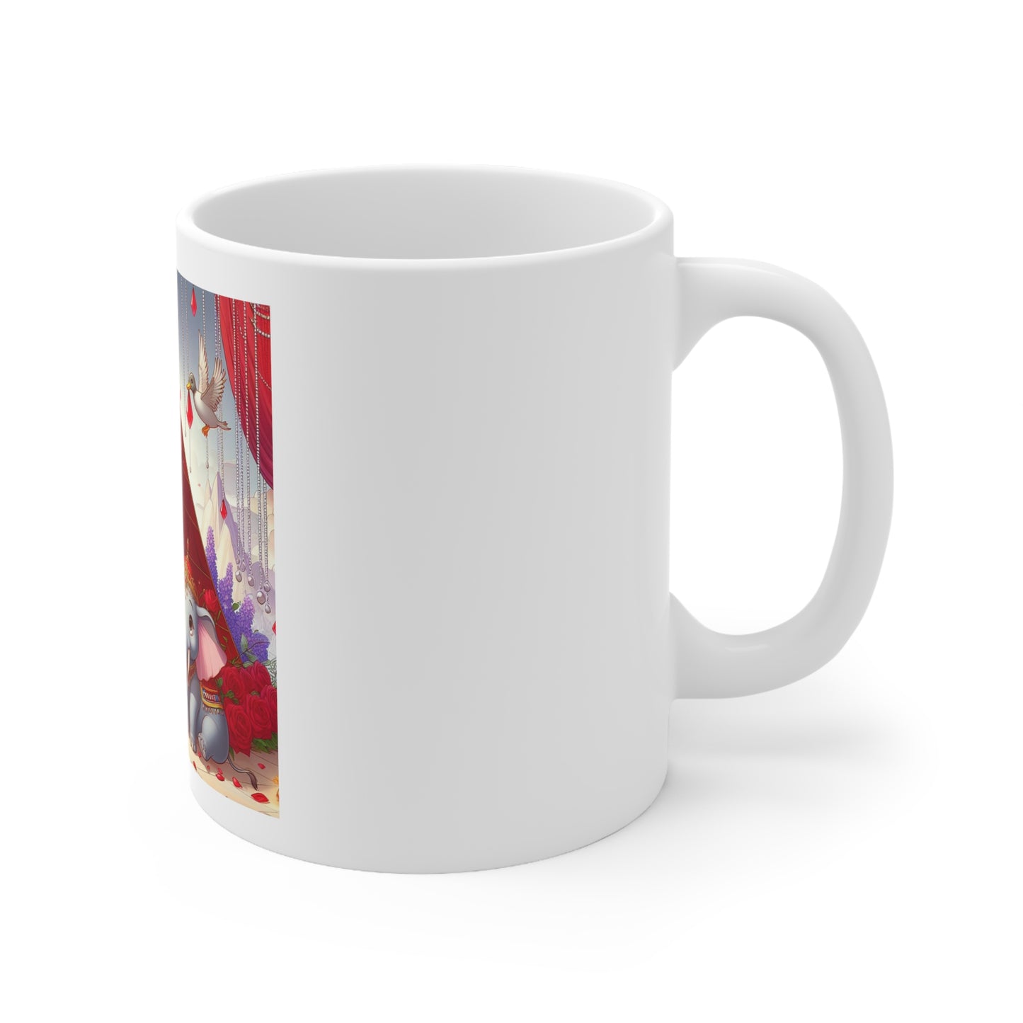 Cartoon Elephant Ceramic Mug 11oz