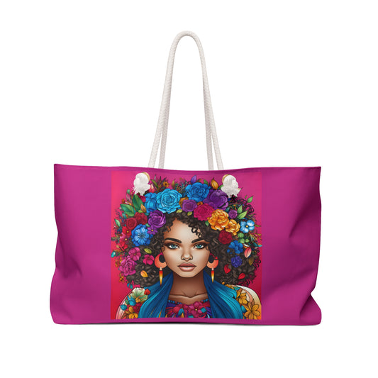BGM Pink Floral Weekender Bag