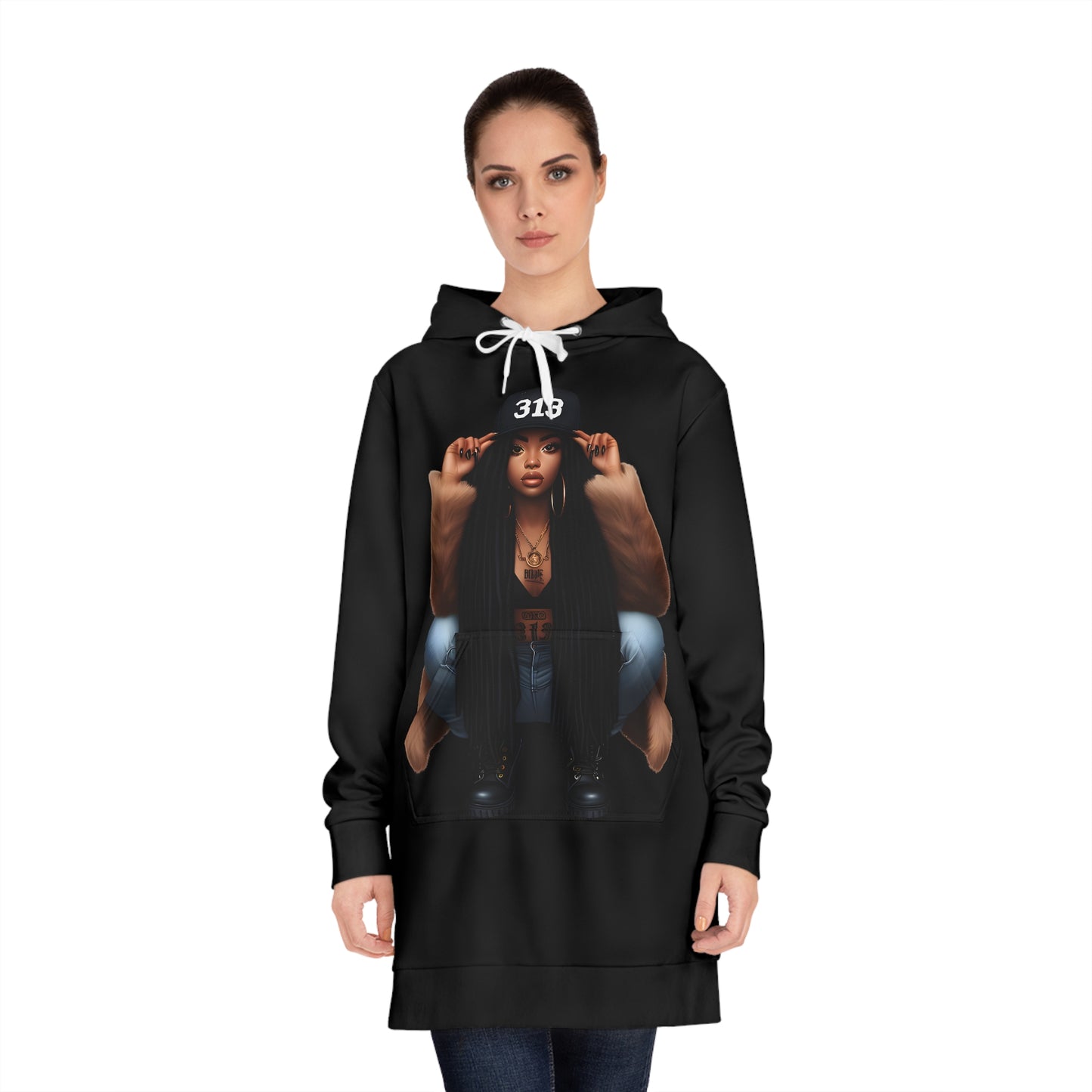 313 Women's Hoodie Dress (AOP)