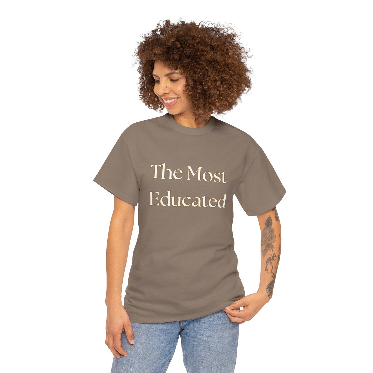 The Most Educated Unisex Heavy Cotton Tee