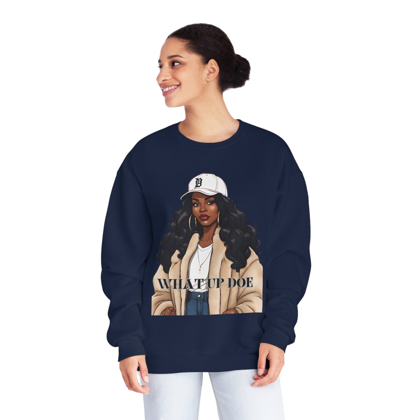 What Up Doe Unisex NuBlend® Crewneck Sweatshirt